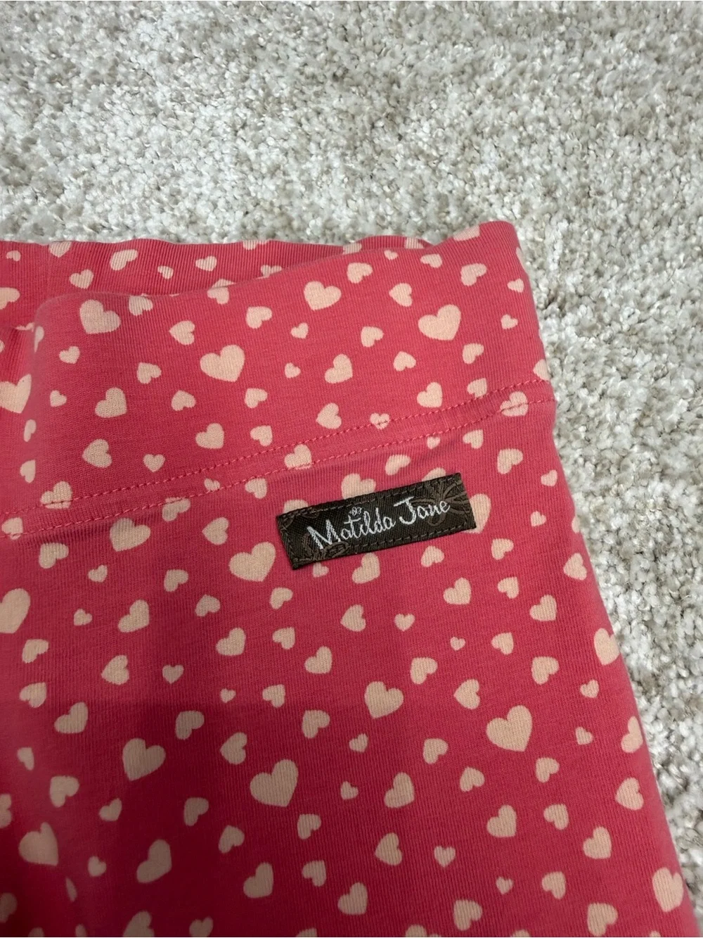 Matilda Jane Girls Heart Ruffle Leggings Size 10